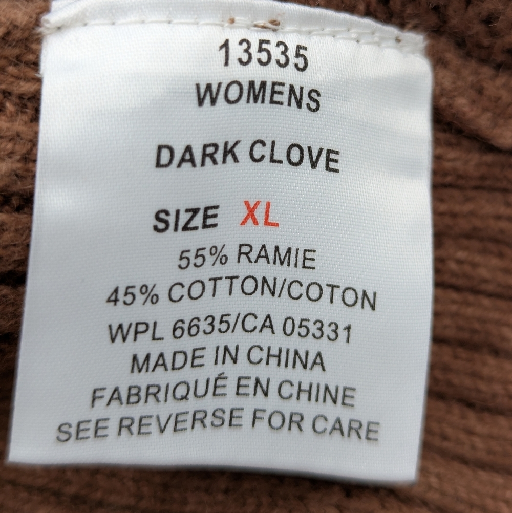 Woolrich Brown Quarter Zip Knit Sweater Pullover Earth Tone Outdoor Women's L - Picture 4 of 13